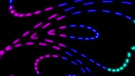 fondo de movimiento de línea de trazo ondulado colorido. abstracto colorido de neón brillante línea de trazos geométricos.