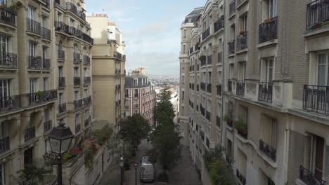 panorama de parís visto desde la cima de la colina de montmartre