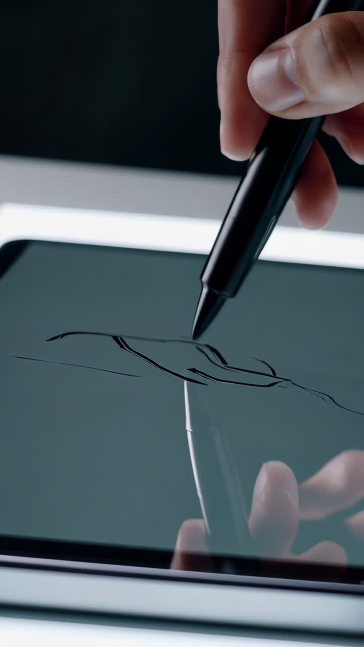 Hand Drawing on a Digital Graphics Tablet
