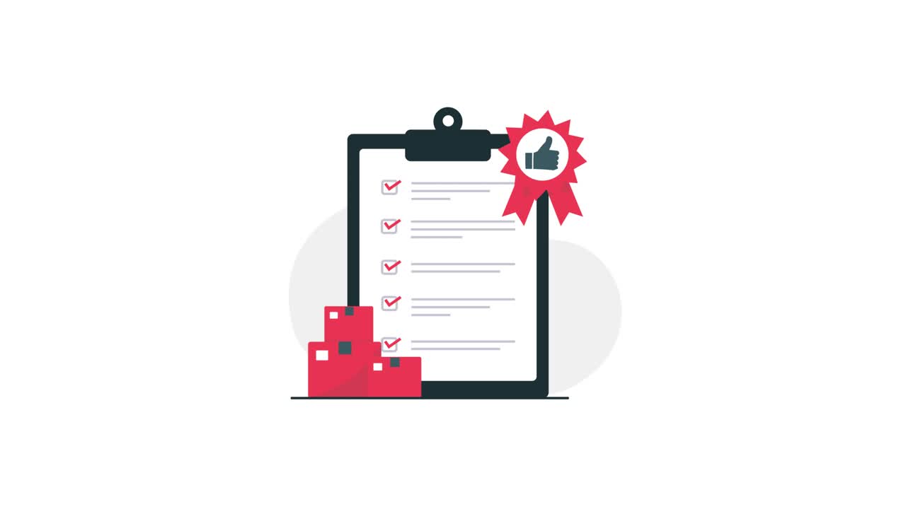 Animated Checklist Completion with Delivery and Quality Approval