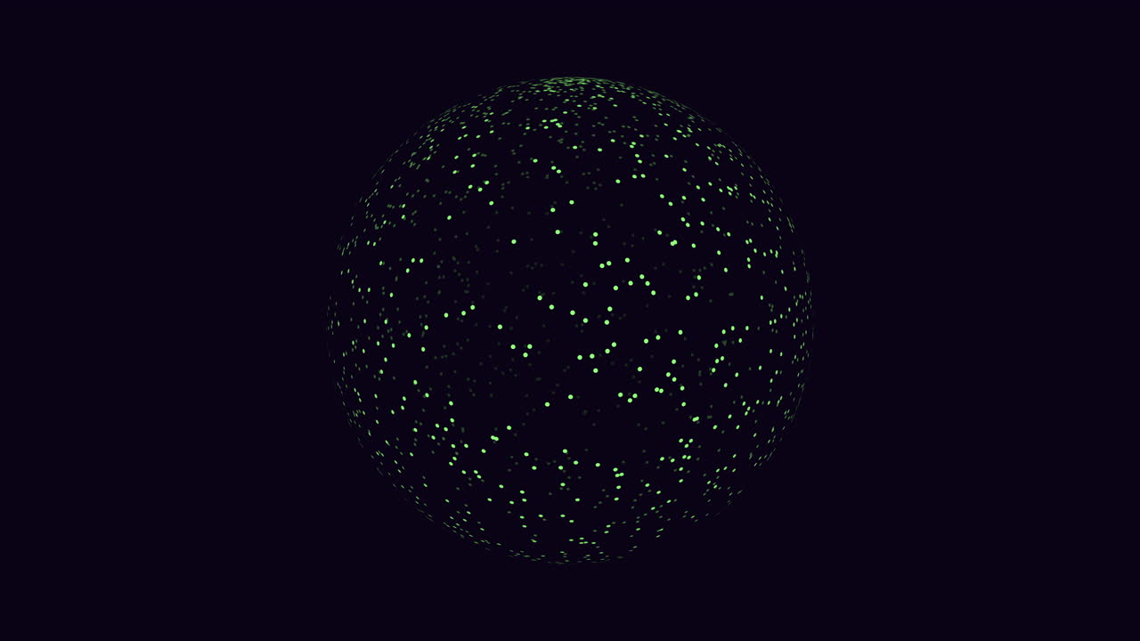 Mesmerizing 3d sphere emitting a blue glow from tiny dots