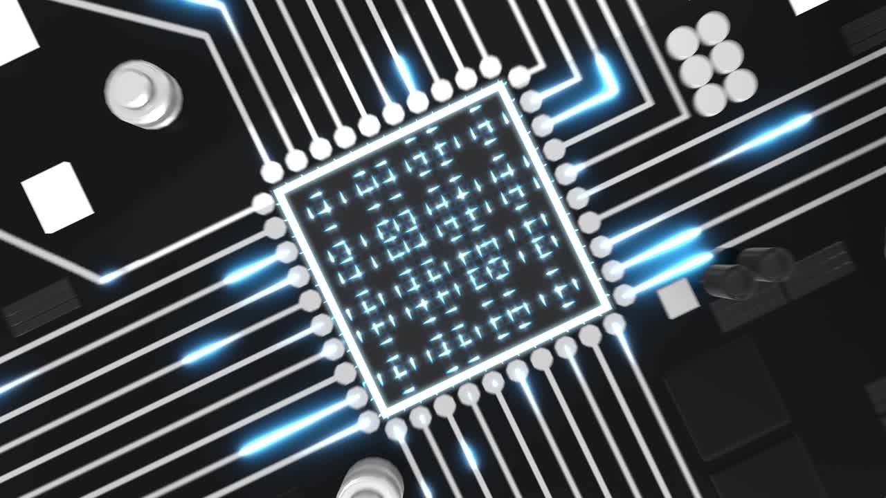 túnel de datos azul ciclo de concepto de mundo digital 4k
