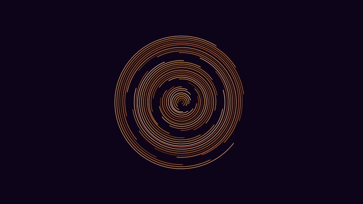 Vibrant orange circular pattern versatile design element for logos and layouts