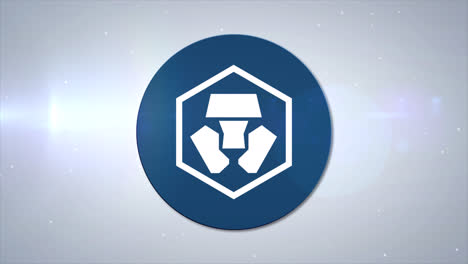 mco cryptocurrency logo coin 3d animation motion graphics revelan sobre fondo blanco con luz brillante brillante digital bitcoin blockchain moneda criptográfica virtual altcoin símbolo prores 4k