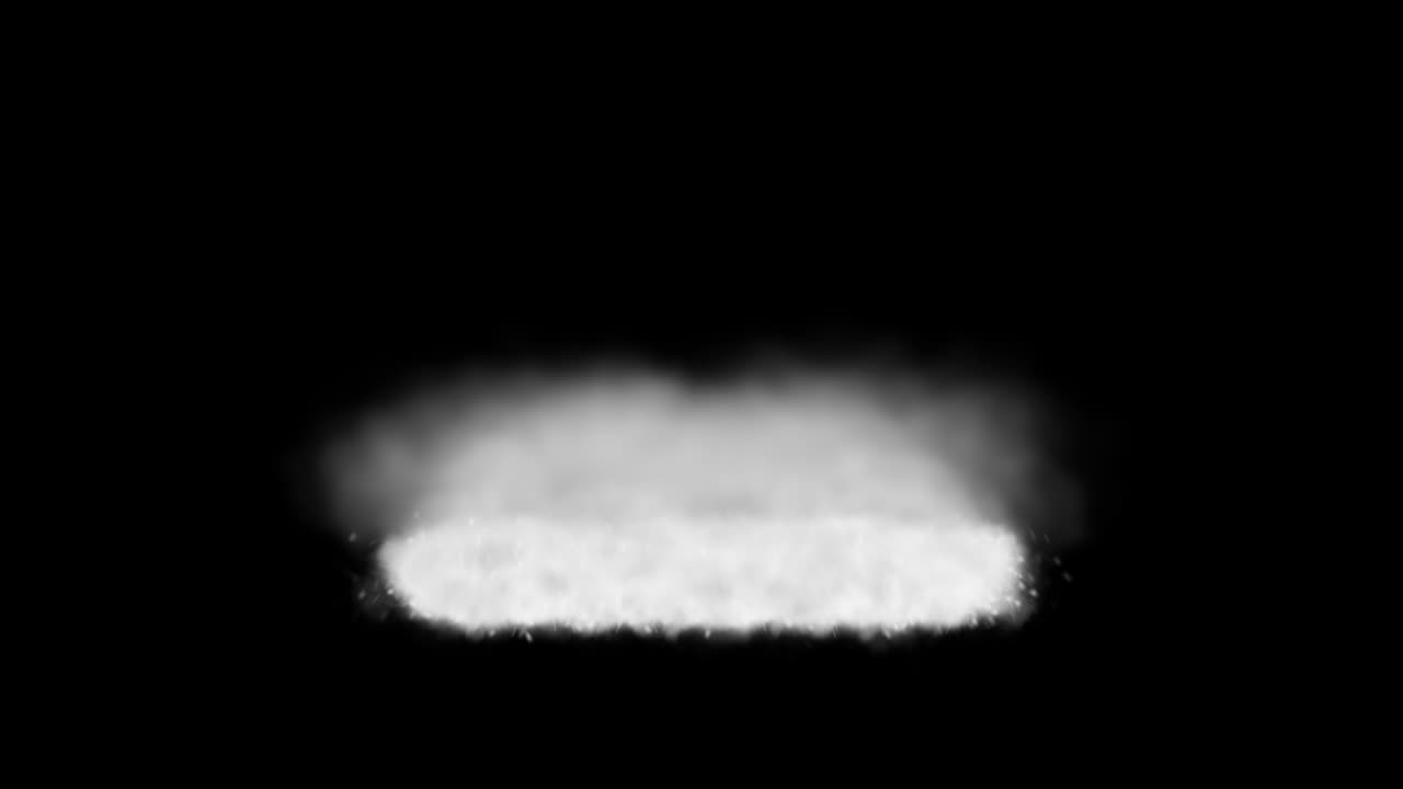 영화 광고와 검은색 배경의 영화에 대한 폭포 애니메이션.