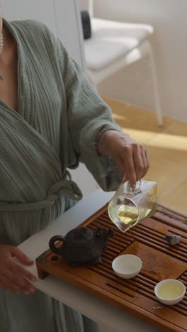preparación de la ceremonia del té