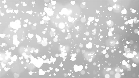 abstract background with hearts and bokeh