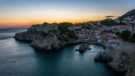 l'intervallo di tempo della vecchia città di dubrovnik in croazia