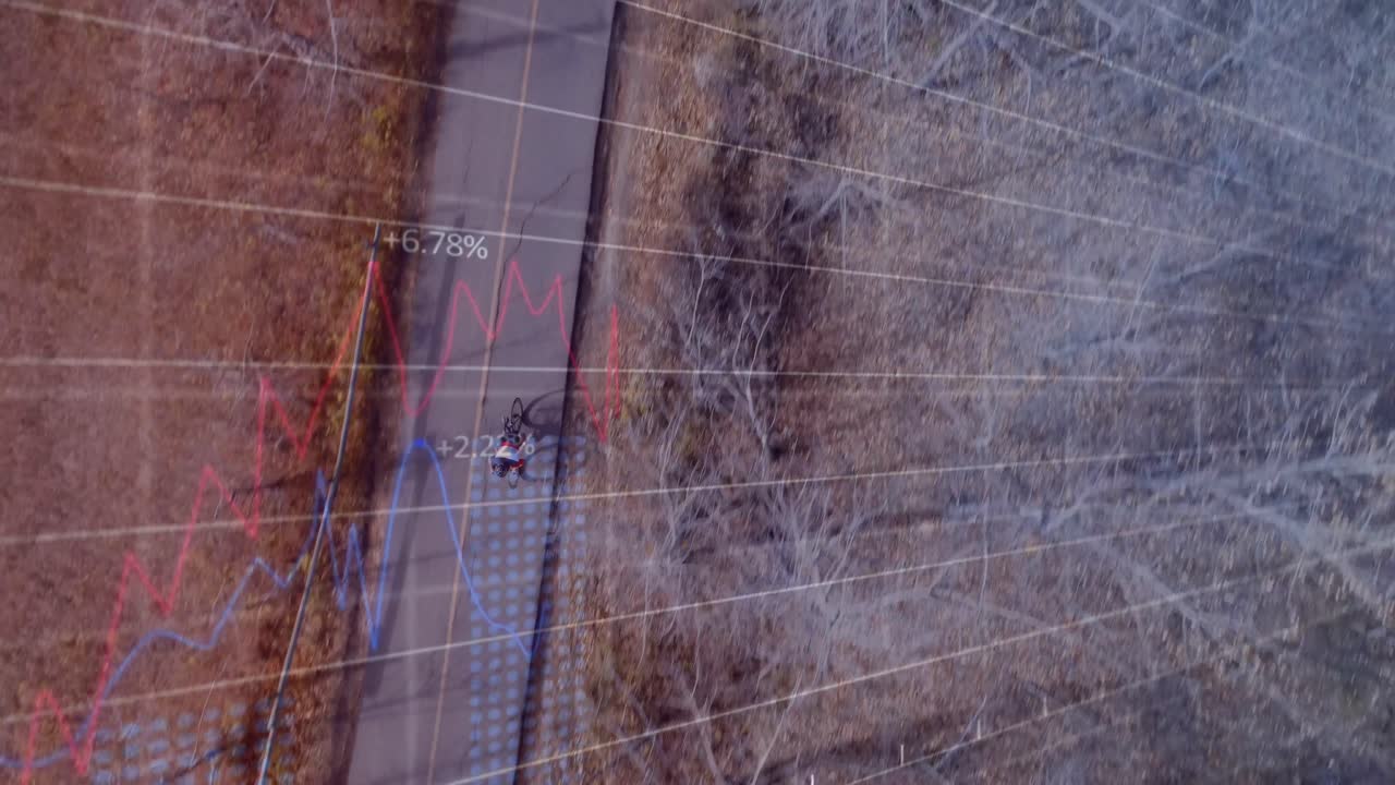Animazione di elaborazione dati finanziari su discarica