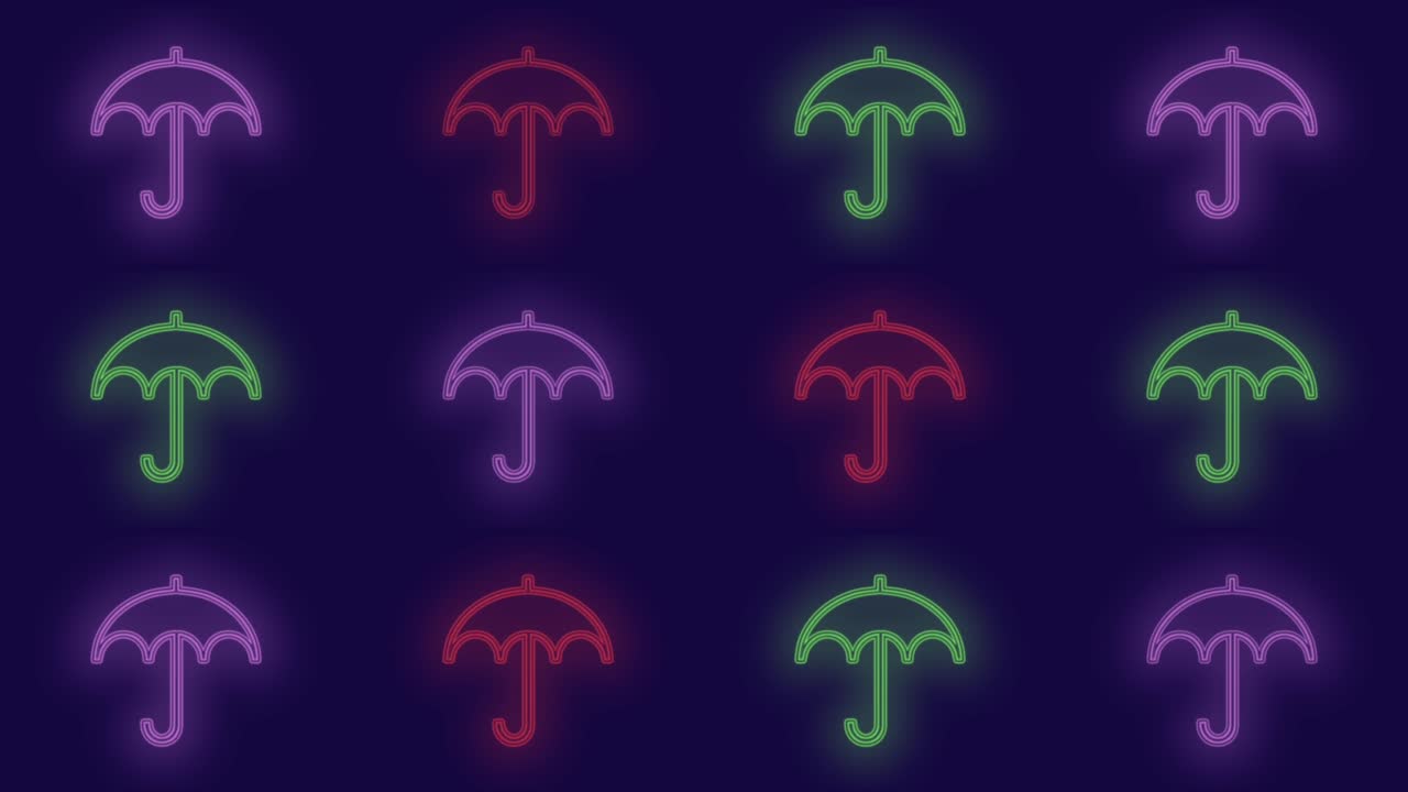 Motivo di ombrelli dai colori neon