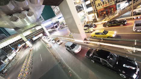 tokyo, japan, timelapse - the city traffic in the capital of japan at night