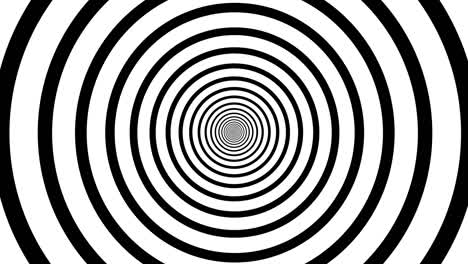 hypnotic optical illusion black and white circles