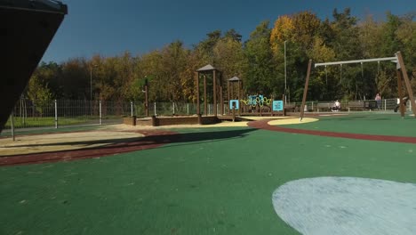 colorful playground in poland during the summer