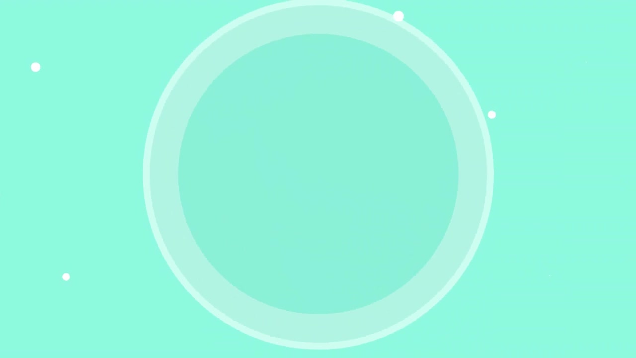 녹색 배경에 원활한 루프에 색 원 박동 및 색 서클 패턴의 애니메이션