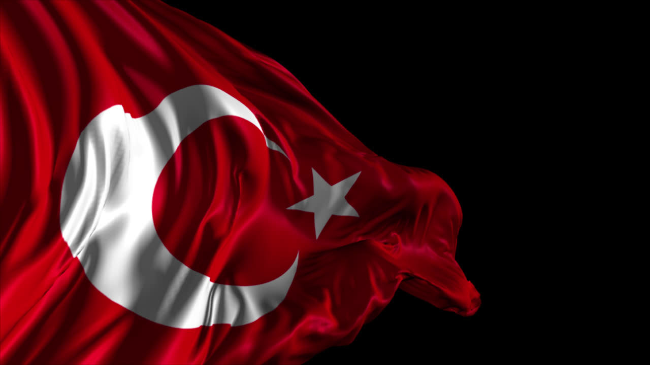 Tyrkisk flag der vinker