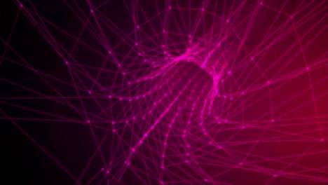 gráfico de movimiento: túnel de realidad virtual con una cuadrícula de datos