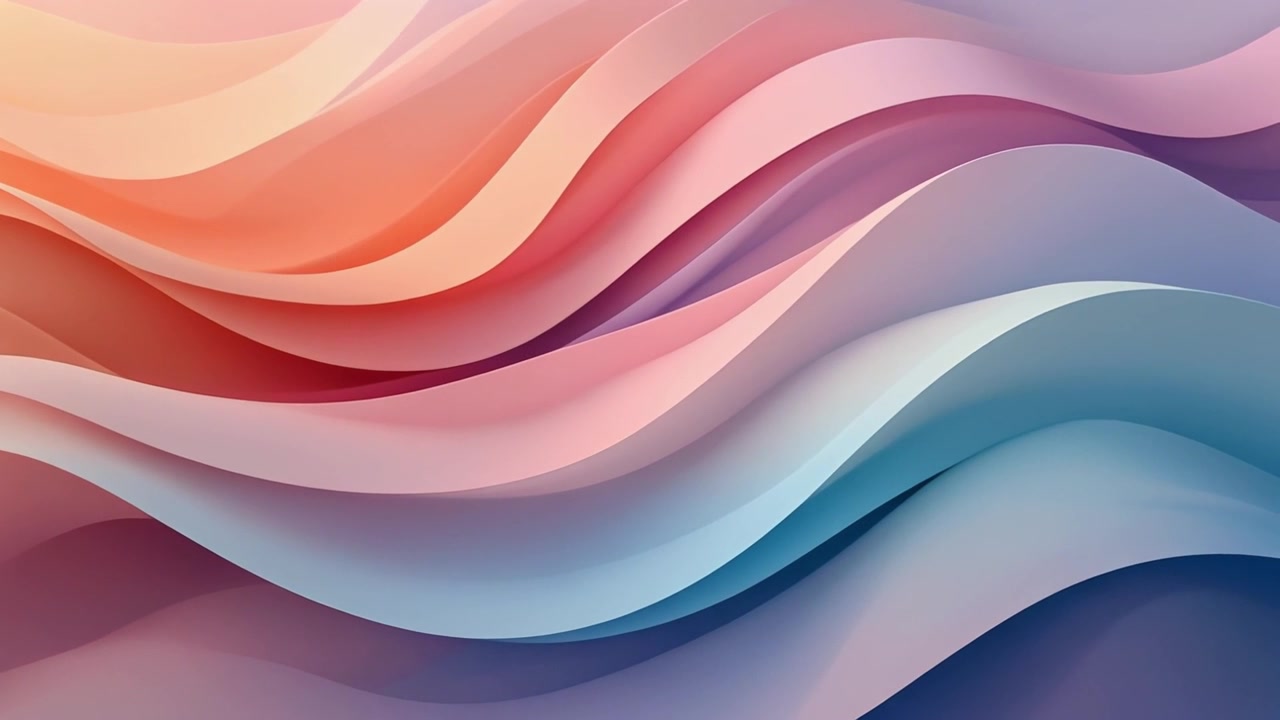 Abstract Background with Soft Flowing Pastel Waves