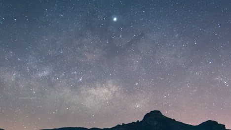 milky way rising along the eastern horizon and road as foreground