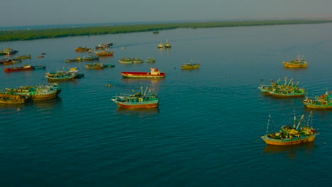 fisherman ships at beach