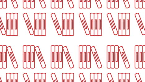 Animation of school items icons moving on white background