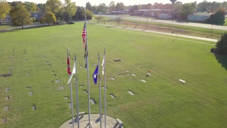 beautiful fall afternoon overlooking a memorial