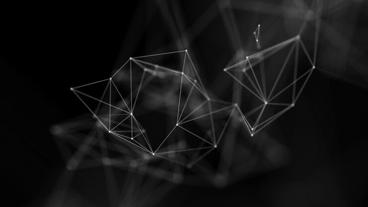Abstract connecting dots and lines. Connection science and technology Loop background.
