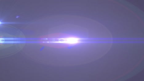 animation of spotlight with lens flare and light beams moving over dark background