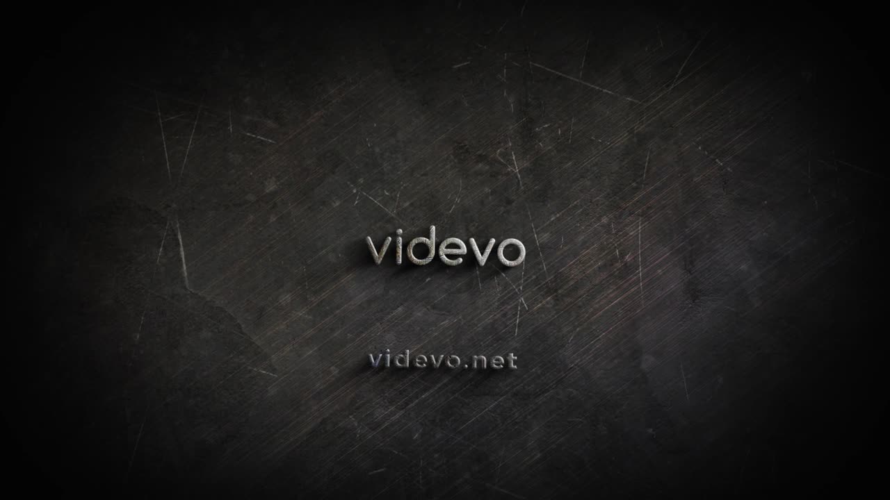 Videvo Logo on Dark Grunge Background