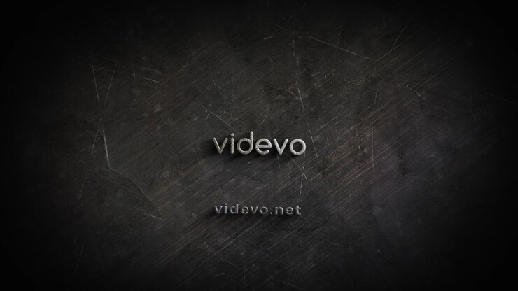 Videvo Logo on Dark Grunge Background