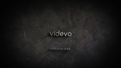 videvo logo on dark grunge background