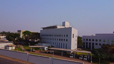 Beautiful jib up of the US embassy compound in Abuja, the capital city of Nigeria, Africa