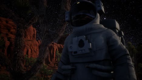 la formación de astronautas y estrellas de la vía láctea en el valle de la muerte
