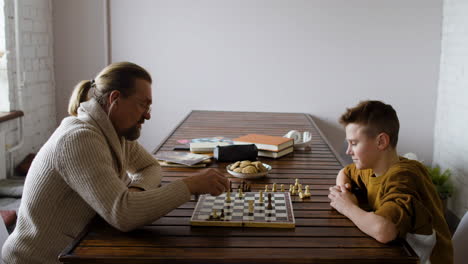 Caucasian-man-and-boy-in-the-living-room