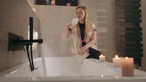 relaxing bath time
