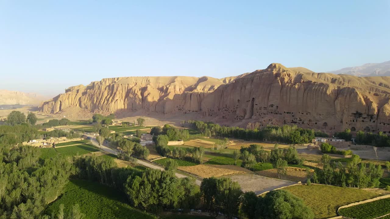 Drone footage from Buddha of Bamyan January 12, ?2022