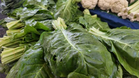 fresh chard at a farmers market