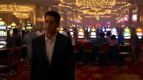 man in a casino