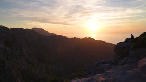 sunset over the mountains