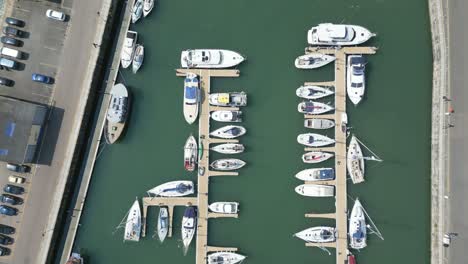 ramsgate marina footage from a drone showing boats