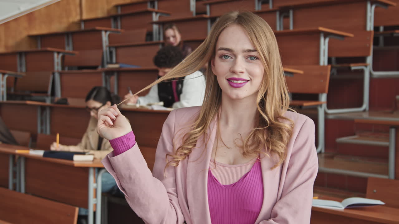 Portrait of Glamorous Female University Student