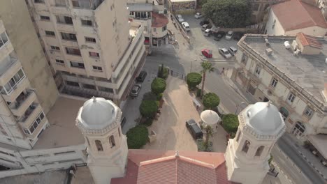 cathedral in limassol, cyprus - aerial view