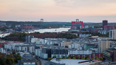 goteborg aerial skyline alvsborg bridge