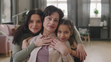 three generations of women: grandmother, mother, and daughter