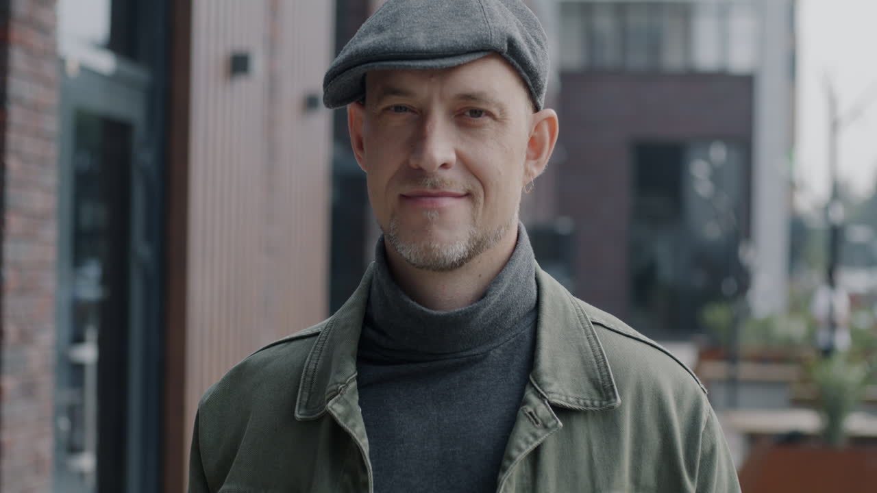 Portrait of a Man in a City