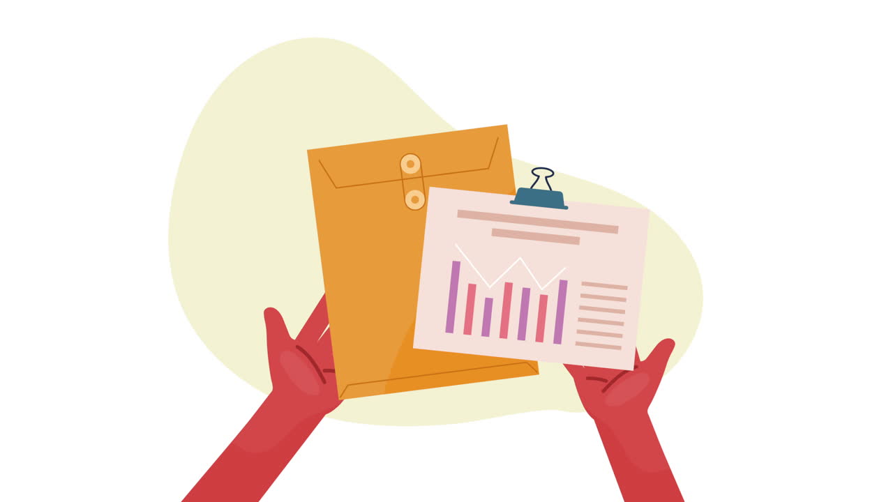 confidential correspondence business envelope animation