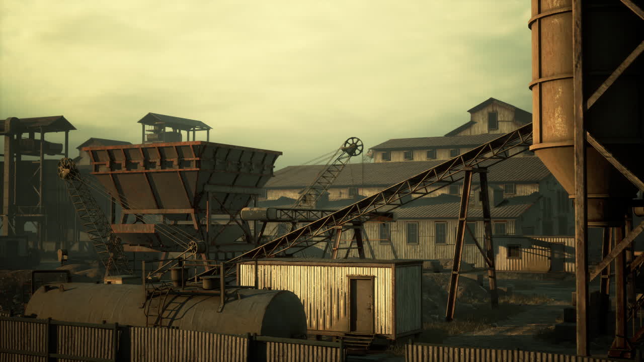 винтовая головка и здание в национальном музее добычи угля