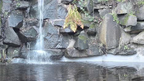 waterfall on rocks