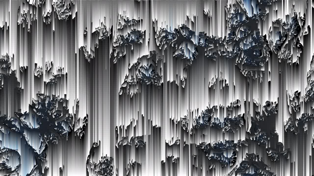 динамическая анимация в голографическом цвете с эффектом сортировки пикселей