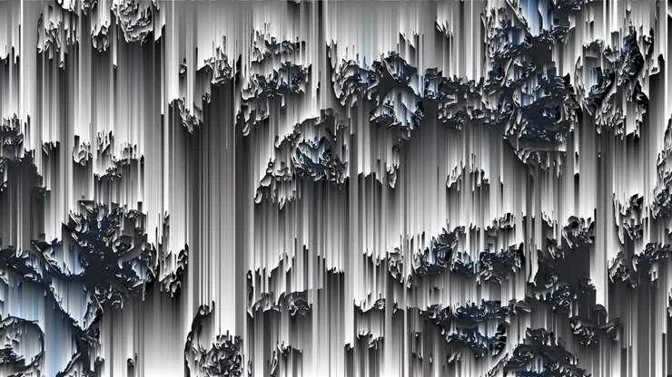 Dynamic animation in holographic colour with pixel sorting effect