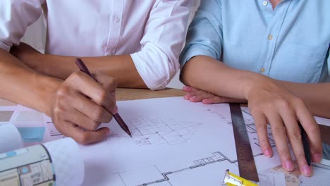 architecture drawing on architectural project
